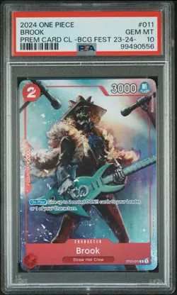 One Piece - Brook - Premium Card Collection - BCG Fest 23-24 - ST01-011 - PSA 10 - Image 1