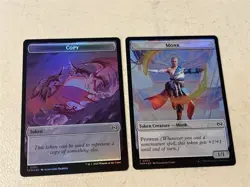 2 x mtg foil token Copy // Monk, 0001//0003, Tarkir Dragonstorm, unplayed - Image 2