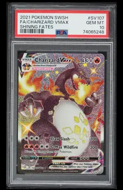 PSA 10 Charizard VMAX SV107/SV122 Pokemon 2021 Shining Fates Shiny Vault Card - Image 3
