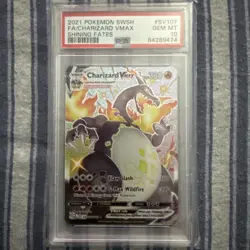 CHARIZARD VMAX 2021 Pokemon #SV107/SV122 PSA 10 GEM-MINT Shining Fates FULL ART - Image 1