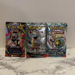 Pokemon 3x Single Packs: Phantasmal Flames, Stellar Crown, Journey Together NEW - Image 1