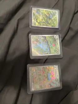 Pokemon TCG 151 Bulbasaur, 151 Ivysaur And 151 Venusaur EX Trio. - Image 1