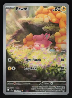 Pawmi 226/091 SV: Paldean Fates Illustration Rare Pokemon TCG Card NM - Image 1