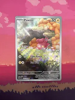 Pokemon Card Pawmi 226/091 Paldean Fates Illustration Rare Near Mint - Image 1