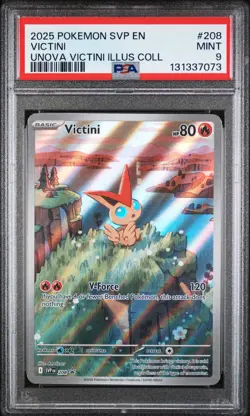 2025 POKEMON SVP VICTINI ILLUSTRATION COLLECTION PROMO #208 VICTINI PSA 9 - Image 1
