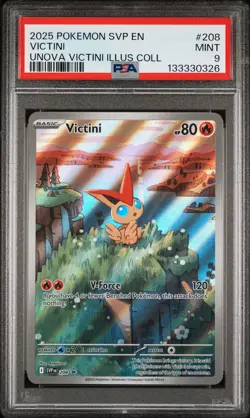 2025 POKEMON SVP VICTINI ILLUSTRATION COLLECTION PROMO #208 VICTINI PSA 9 - Image 1