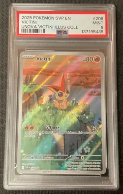 VICTINI Black Star Promo 208 PSA 9 MT 2021 Pokemon Unova Illustration Collection - Image 1