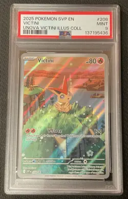 VICTINI Black Star Promo 208 PSA 9 MT 2021 Pokemon Unova Illustration Collection - Image 1