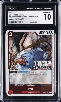 2024 ONE PIECE TOURNAMENT PROMOS JUDGE PACK VOL. 3 PELL CGC 10 GEM MINT - Image 1