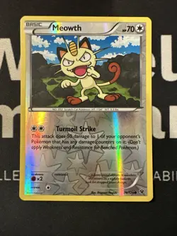 Pokemon - Meowth 74/124 - XY Fates Collide - Reverse Holo - LP - Image 1