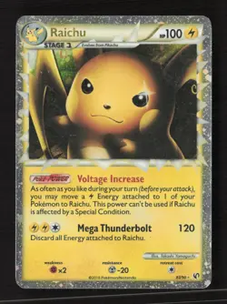 Raichu (Prime) Ultra Rare Holo Undaunted 83/90 HP Pokemon TCG - Image 1