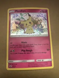 Mimikyu SM163 Holo Pokemon Sun & Moon Team Up Black Star Blister Promo Card - Image 1