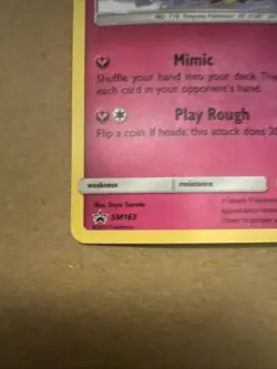 Mimikyu SM163 Holo Pokemon Sun & Moon Team Up Black Star Blister Promo Card - Image 2