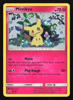 Mimikyu SM163 Sun & Moon Black Star Promo Pokemon Card - Image 1