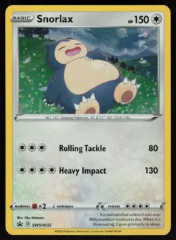 Snorlax SWSH032 Holo: Sword & Shield Promo Cards Pokemon TCG Near Mint - Image 1