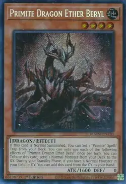 Yu-Gi-Oh BLMM-EN130 Primite Dragon Ether Beryl Secret Rare 1st Ed NM - Image 1