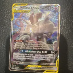 Pokemon TCG Mewtwo & Mew GX SM191 Holo Trading Card - Image 1