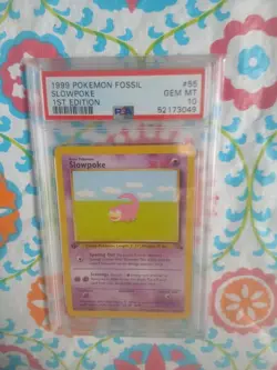 Pokemon Card 1st Edition Fossil #55 Slowpoke PSA 10 GEM MINT 1999 Vintage - Image 3