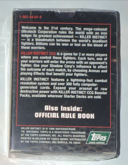 Killer Instinct Collectible Card Game Starter Deck Topps *NEW* 1996 Spinal - Image 2