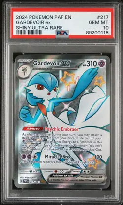 2024 POKEMON PAF EN-PALDEAN FATES SHINY ULTRA RARE #217 GARDEVOIR EX PSA 10 - Image 1