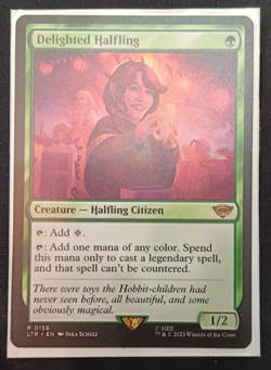 Delighted Halfling NM MTG The Lord of the Rings Set Regular Non-foil - Image 1