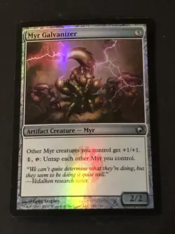 Myr Galvanizer Foil X1 Scars Of Mirrodin NM Condition See Pics Front Back - Image 1