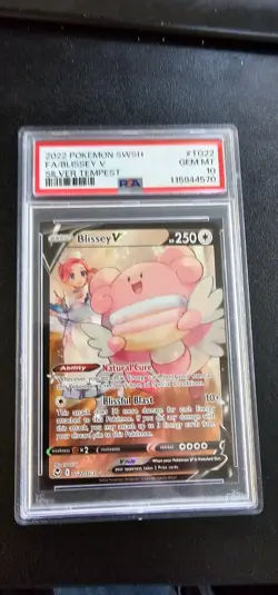 POKEMON 2022 Silver Tempest Full Art BLISSEY V #TG22 PSA 10 Gem Mint - Image 1