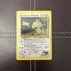 Pokemon TCG - Giovanni's Meowth - 43/132 - Gym Challenge - NM Uncommon (2000) - Image 1