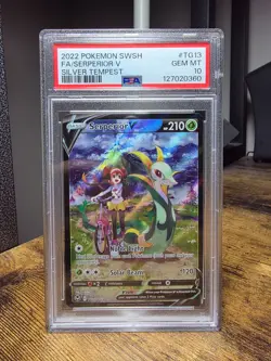 Serperior V TG13/TG30 Trainer Gallery Pokemon 2022 Silver Tempest PSA 10 GEM - Image 1