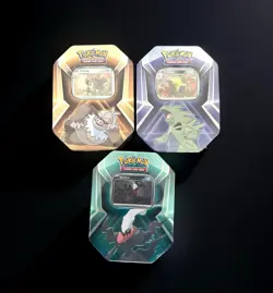 NEW Pokemon TCG Triple Whammy Tins Set Collector Tins (Set of 3) Factory Sealed - Image 2