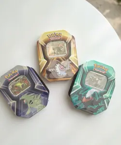 NEW Pokemon TCG Triple Whammy Tins Set Collector Tins (Set of 3) Factory Sealed - Image 3