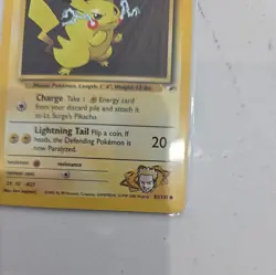 Pokemon Gym Heroes Lt. Surge's Pikachu 81/132 Regular NM - Image 5