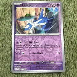2023 Pokemon Scarlet Violet Surging Sparks Latios 77 /191 Reverse Holo Foil - Image 1