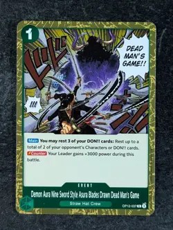2025 One Piece BLADES DRAWN DEAD'S MAN GAME #OP12-037 Legacy Of The Master R ENG - Image 1