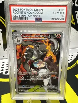 2025 POKEMON DRI EN-DESTINED RIVALS TEAM ROCKET'S HOUNDOOM PSA 10 - Image 1