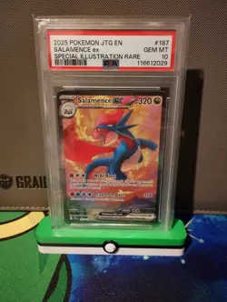 2025 POKEMON JTG EN-JOURNEY TOGETHER #187 SALAMENCE EX PSA 10 - Image 1