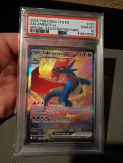 2025 POKEMON JTG EN-JOURNEY TOGETHER #187 SALAMENCE EX PSA 10 - Image 3