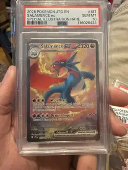 2025 POKEMON JTG EN-JOURNEY TOGETHER #187 SALAMENCE EX PSA 10 - Image 1