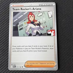 Team Rocket's Ariana 171/182 Non-Holo Play! Pokemon Prize Pack Series 8 Stamped - Image 1