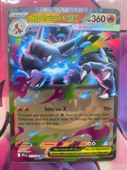 Mega Charizard X ex 013/094 Double Rare Phantasmal Flames Pokemon NM Card - Image 1