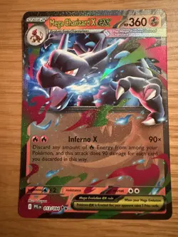 Mega Charizard X EX 013/094 Phantasmal Flames Double Rare Pokemon TCG Card - Image 1