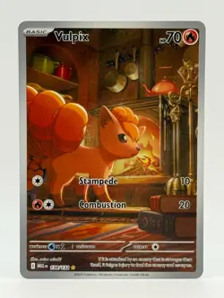 2025 Near Mint Pokemon Vulpix 138/132 IR Mega Evolution Illustration Rare NM - Image 1