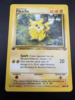 Pikachu 60/64 Pokemon 1st Edition Jungle WOTC Vintage 1999 - Image 3