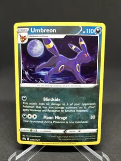 Pokemon Umbreon Cosmos Holo Rare Black Star Promo SWSH129 Sword & Shield Card - Image 2