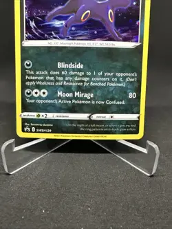 Pokemon Umbreon Cosmos Holo Rare Black Star Promo SWSH129 Sword & Shield Card - Image 4