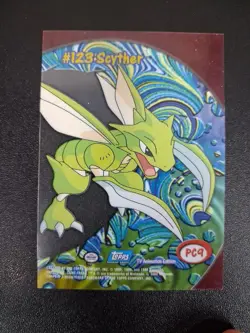 2000 TOPPS POKEMON TV ANIMATION CLEAR CARDS #PC9 SCYTHER - Image 2