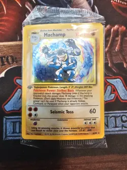 Pokemon Machamp Holo 8/102 Base Set 1st Edition - Factory Sealed Promo, CLEAN - Image 1