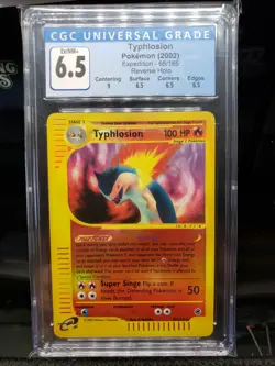 CGC 6.5 Pokemon Typhlosion 65/165 Expedition Reverse Holo - Image 1