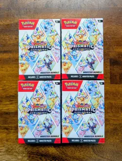 Pokemon TCG Scarlet & Violet Prismatic Evolutions Booster Bundle Lot of 4 - Image 1