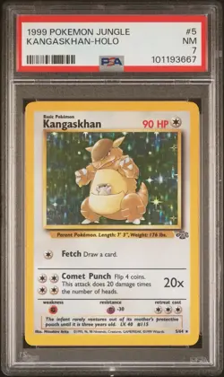 1999 Pokemon Jungle #5 Kangaskhan Holo Unlimited 5/64 PSA 7 NM - Image 1